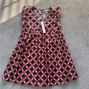 Mustard Seed Pink and Brown Polka Dot Dress